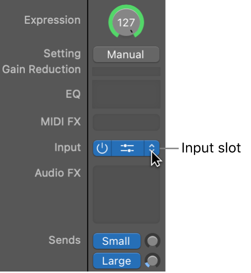Abbildung. Menü für Instrument-Plug-ins