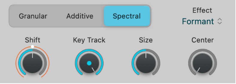 Figure. Sample Alchemy spectral effect controls.