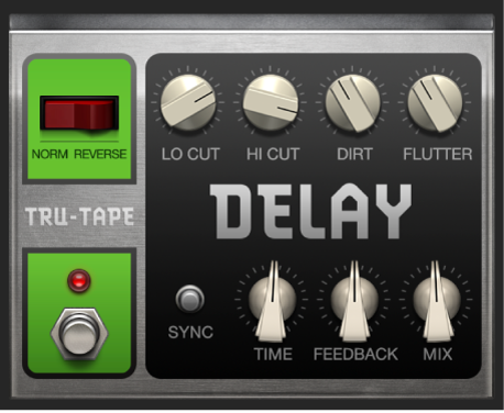 Ilustración. Ventana del stompbox Tru-Tape Delay.