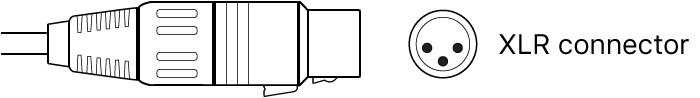 Ilustración. Ilustración de un conector XLR.