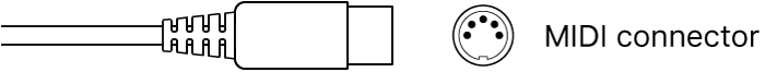Figure. Illustration de connecteur MIDI