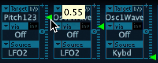 그림. Modulation Intensity 슬라이더.