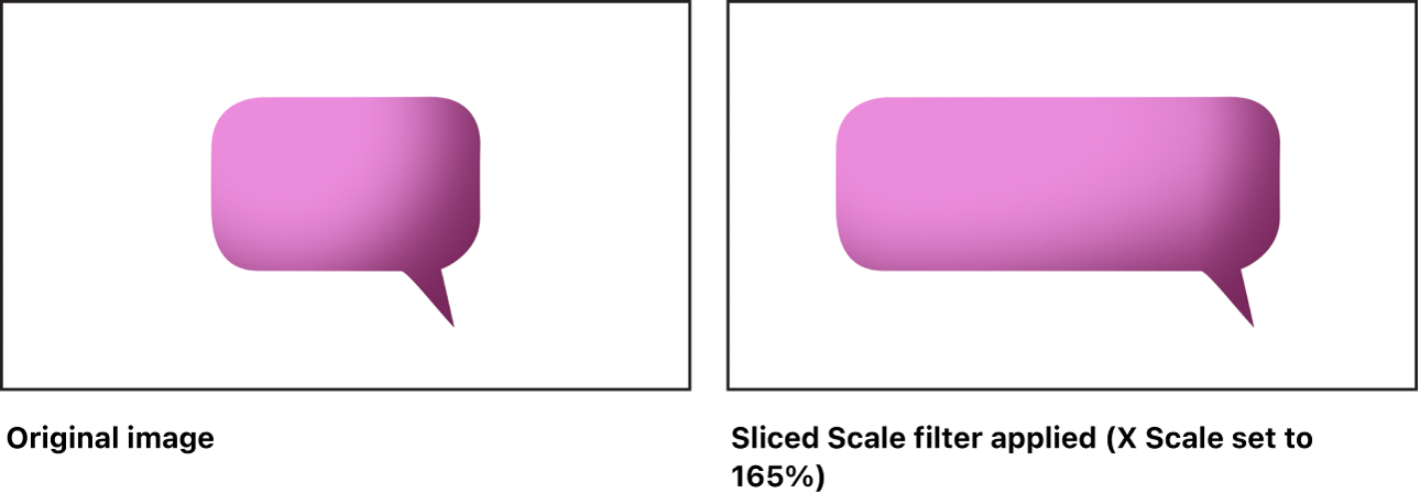 Canvas mit dem Effekt des Filters „Skalierte Teilflächen“