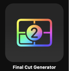 项目浏览器中的“Final Cut 发生器”图标