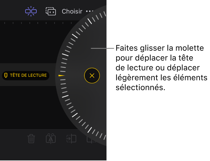 La molette développée.