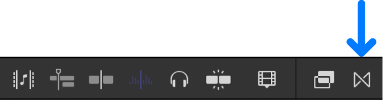 The Transitions button above the timeline