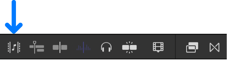 The Beat Grid button above the timeline