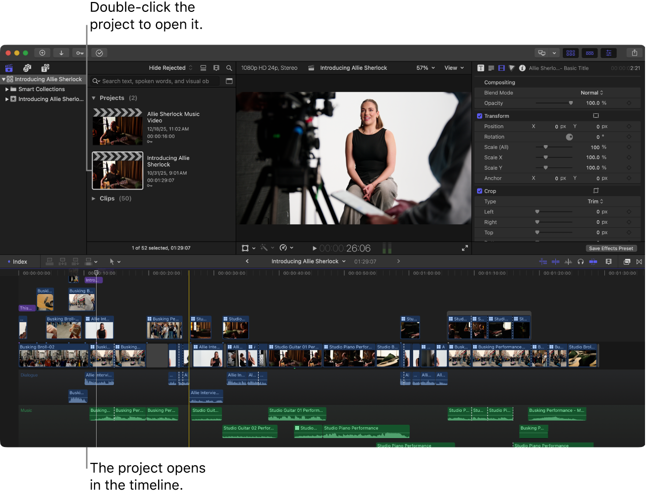 Un proyecto abierto en la línea de tiempo