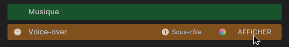 Rôle personnalisé dans l’éditeur de rôle, avec l’option « Afficher les sous-rôles » apparaissant à droite de son nom