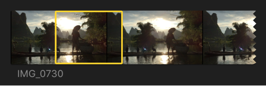 브라우저에서 범위가 선택된 클립