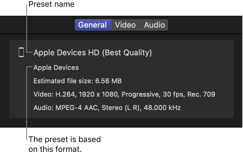 プリセットの概要が表示されたCompressorのインスペクタパネル。