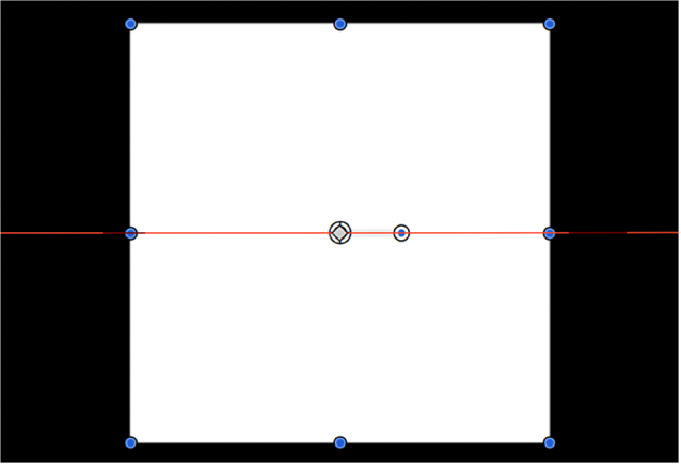 Canvas showing object with motion path