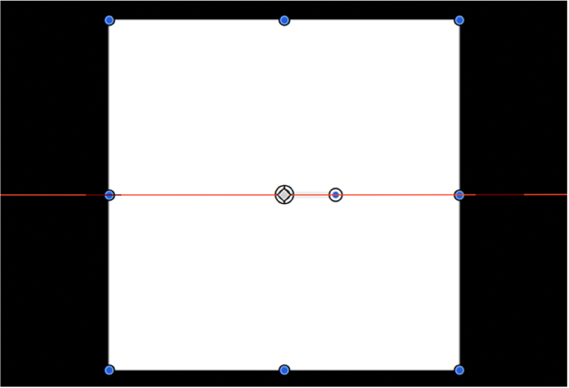 Canevas affichant un objet avec une trajectoire d’animation