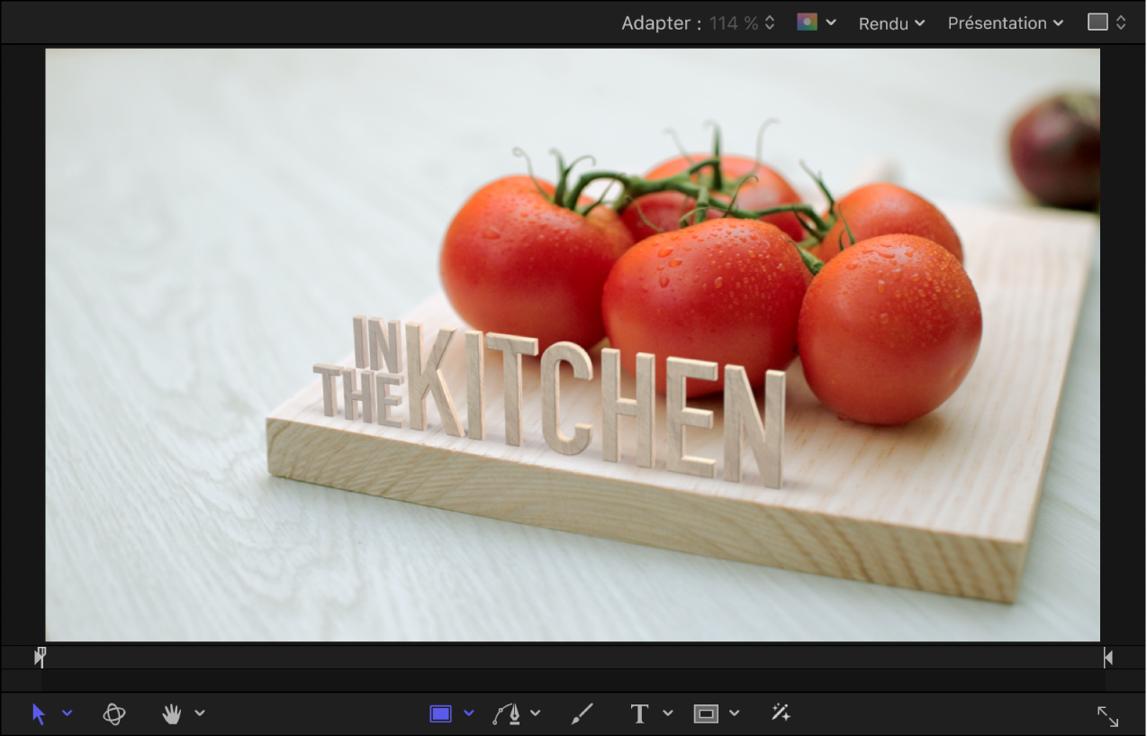 Canevas affichant un exemple de texte 3D