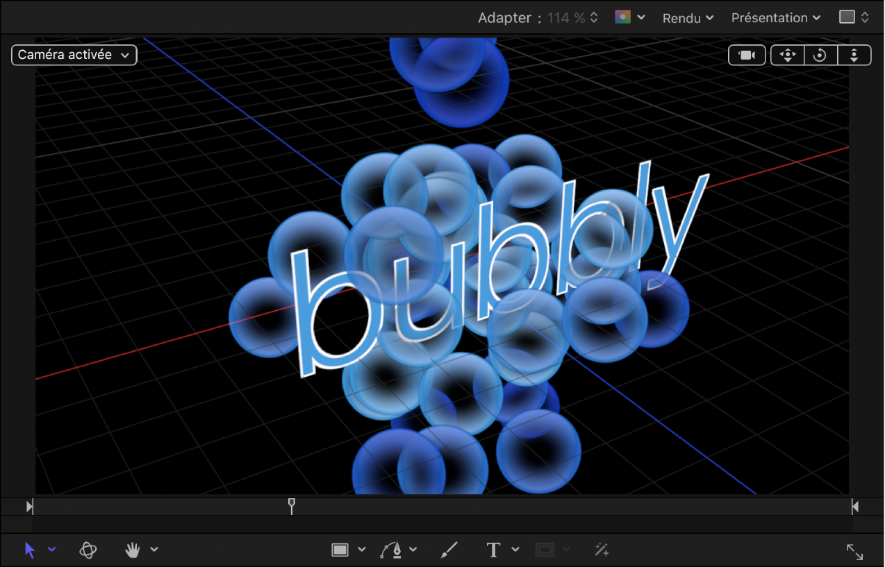 Canevas affichant des particules 3D