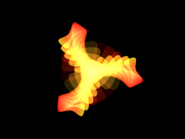 キャンバス。「調整」の値が190 %に設定されているリプリケータが表示されています