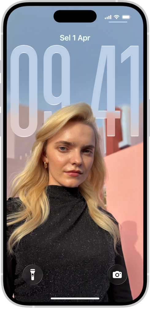 Layar Terkunci iPhone yang disesuaikan.