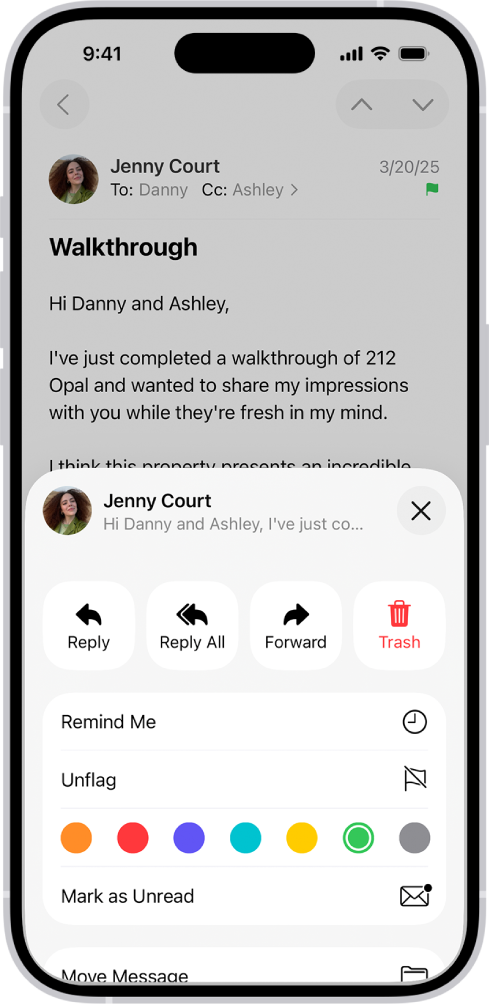 “ଅନ୍ଫ୍ଲାଗ୍ କରନ୍ତୁ” ବଟନ୍ ଏବଂ ଫ୍ଲାଗ୍ଗୁଡ଼ିକ ପାଇଁ ରଙ୍ଗ ର ବିକଳ୍ପ ସହିତ ସ୍କ୍ରୀନ୍ର ତଳ ଭାଗରେ ଉତ୍ତର ଦେବାପାଇଁ ବିକଳ୍ପ ଦେଖାଉଥିବା ମେସେଜ୍।