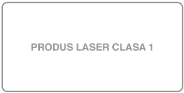 O etichetă “Produs laser din Clasa 1”.