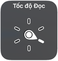 Điều khiển rô-to với đầu quay chỉ vào cài đặt Tốc độ đọc.