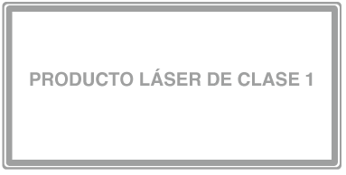 Una etiqueta que dice Producto láser de clase 1.