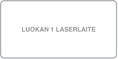 Merkintä, jossa lukee ”Luokan 1 lasertuote”.
