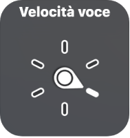 Controllo rotore con l’ago rivolto verso l’impostazione della velocità di pronuncia.