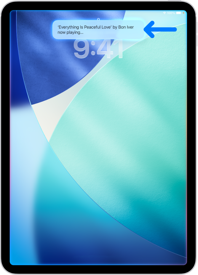 ਇੱਕ iPad, ਜੋ ਕਿ ਸਕਰੀਨ ਦੇ ਸਿਖਰ ’ਤੇ Siri ਦਾ ਜਵਾਬ ਦਿਖਾ ਰਿਹਾ ਹੈ।