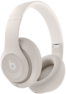 Sandfarvede Beats Studio Pro-hovedtelefoner.