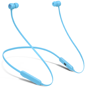 Beats Flex earphones in Sky Blue.