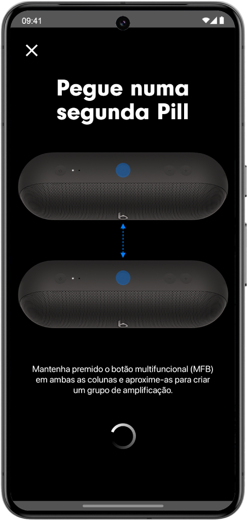 O ecrã “Pegue numa segunda Pill” da aplicação Beats.