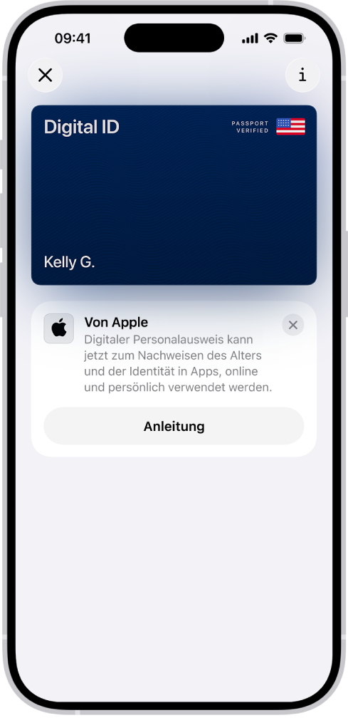 Ein digitaler Ausweis in der App „Wallet“.