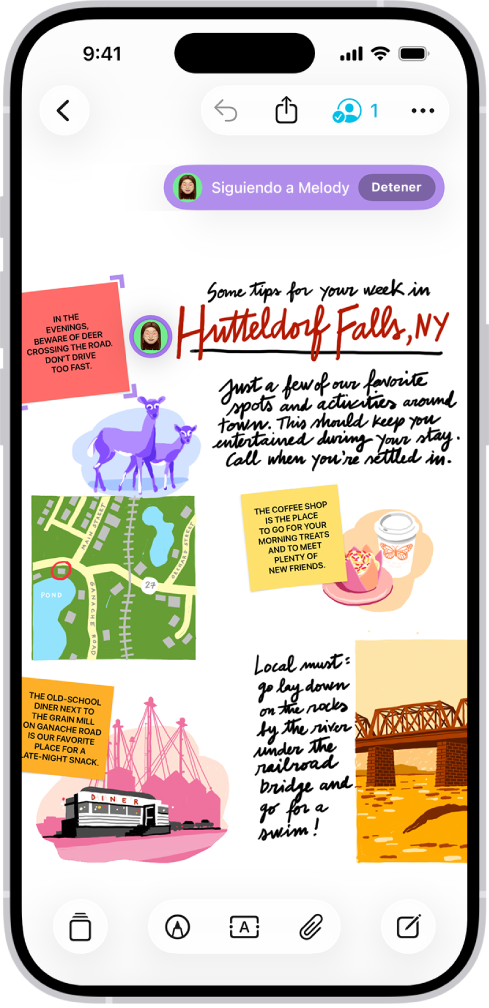 Alguien está siguiendo el pizarrón Freeform de otra persona.