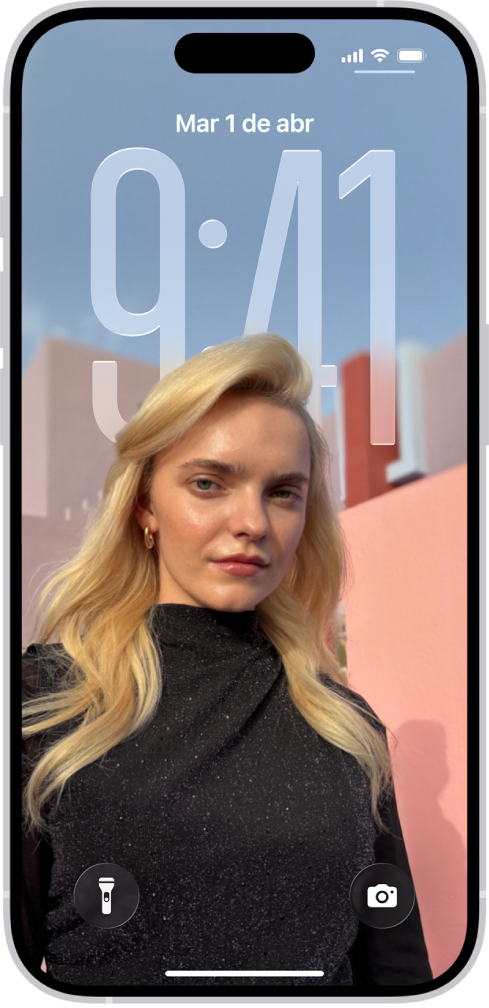 La pantalla bloqueada del iPhone.