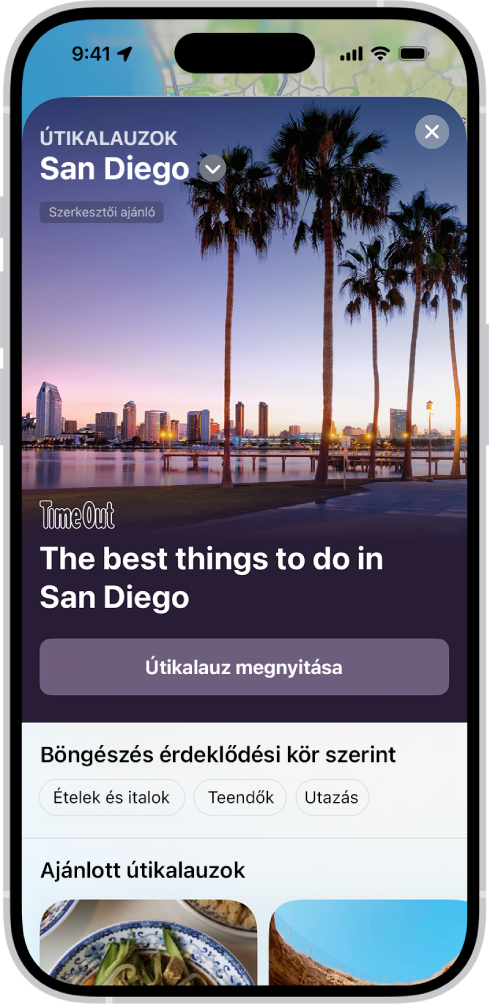 A Térképek app egy víz alatti helyekről szóló útikalauzzal.