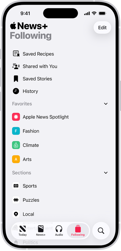 Követett csatornák és témakörök.