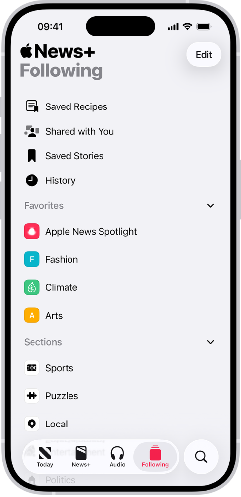 Canali e argomenti seguiti.