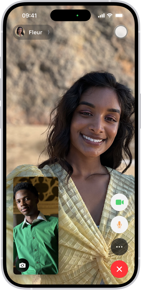 Một cuộc gọi FaceTime trên iPhone.