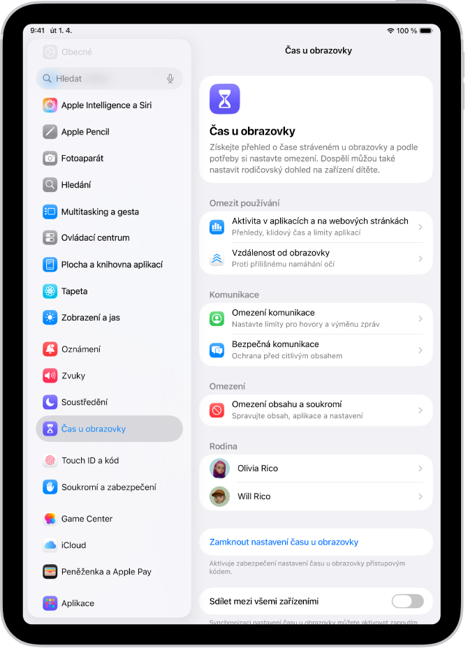 Obrazovka nastavení Času u obrazovky s informací o tom, že můžete začít klepnutím na tlačítko „Aktivita v aplikacích a na webových stránkách“
