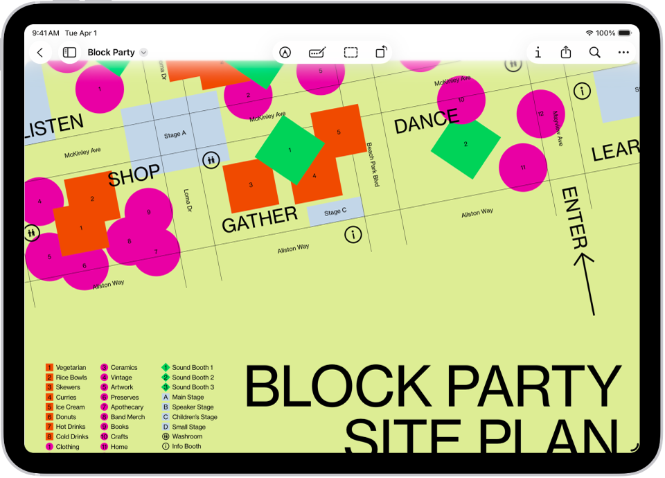 ‘പ്രിവ്യൂ’ ആപ്പ് തുറന്നിരിക്കുന്നു, ഒരു ഡോക്യുമെന്റ് സ്ക്രീൻ നിറയ്ക്കുന്നു. സ്ക്രീനിന്റെ മുകളിൽ ഡോക്യുമെന്റ് മാർക്ക്അപ്പ് ചെയ്യാനും ഓട്ടോ-ഫിൽ ചെയ്യാനും ക്രോപ്പ് ചെയ്യാനും റൊട്ടേറ്റ് ചെയ്യാനുമുള്ള ബട്ടണുകൾ ഉണ്ട്.