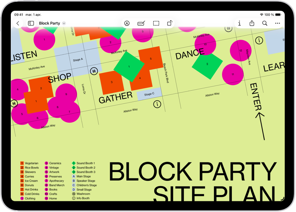 Aplicația Previzualizare este deschisă și un document umple ecranul. În partea de sus a ecranului sunt butoanele pentru marcarea, auto‑completarea, decuparea și rotirea documentului.