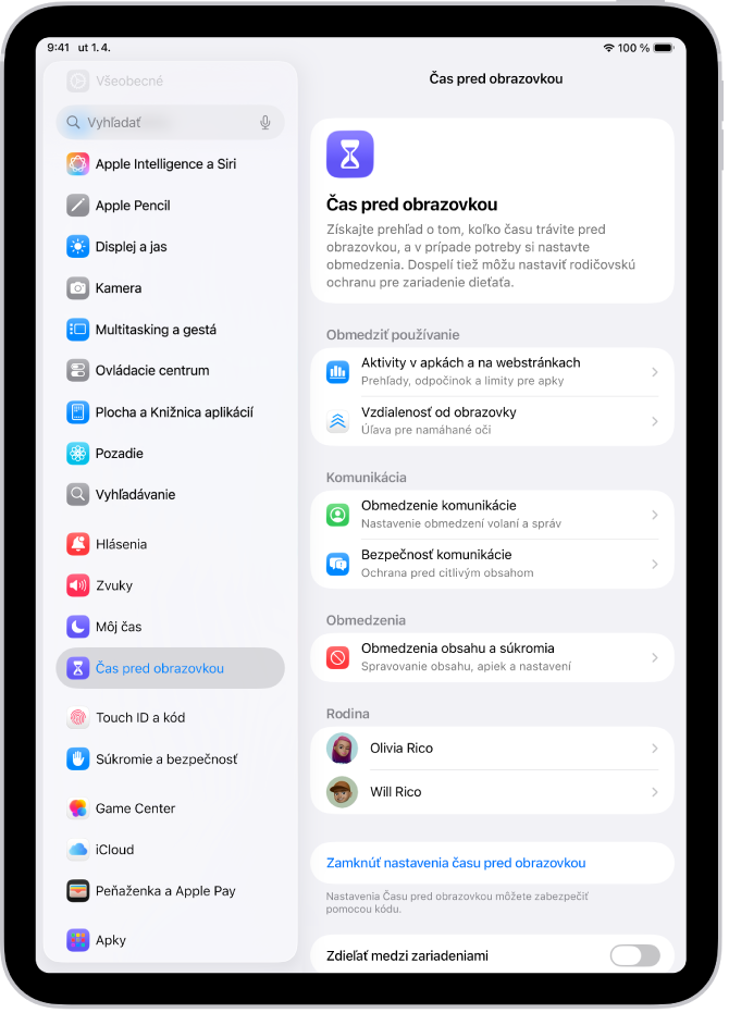 Obrazovka nastavenia funkcie Čas pred obrazovkou, na ktorej je uvedené, že máte začať klepnutím na Aktivity v apkách a na webstránkach.