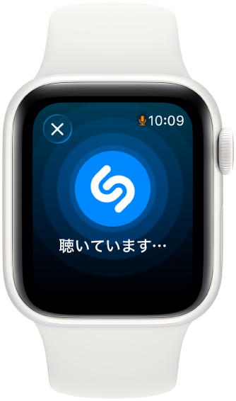 Apple Watchで聞き取り中のShazamアプリ