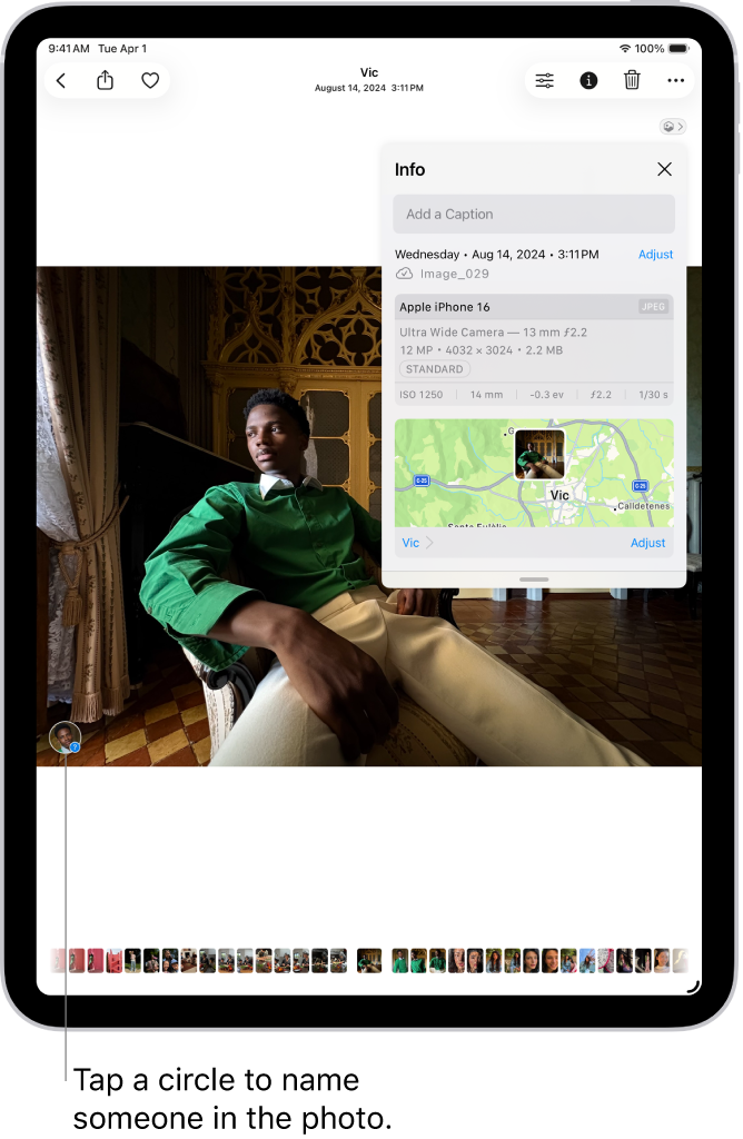 A photo with location information shown.