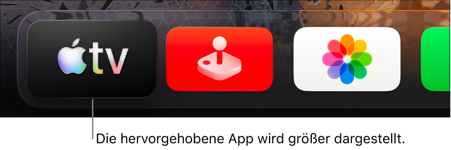 Ausgewählte App auf der Startseite