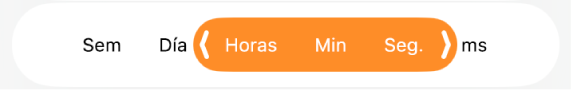 Selector del intervalo de duración.