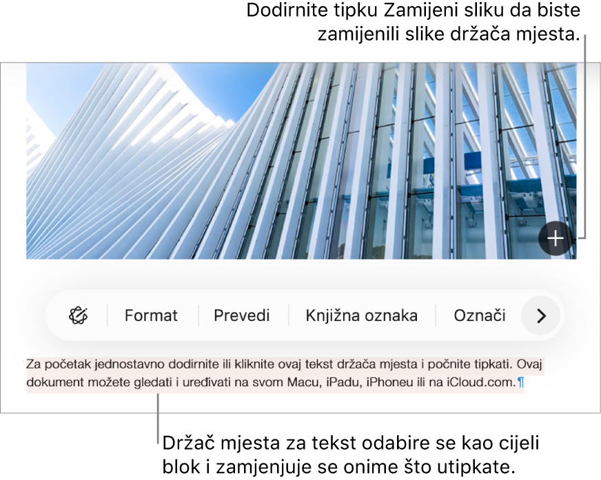 Tekst i slike držača mjesta.