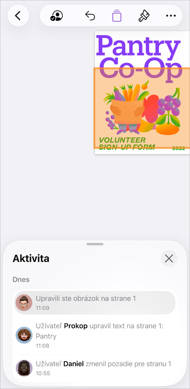 Menu spolupráce s uvedenými aktuálnymi účastníkmi.