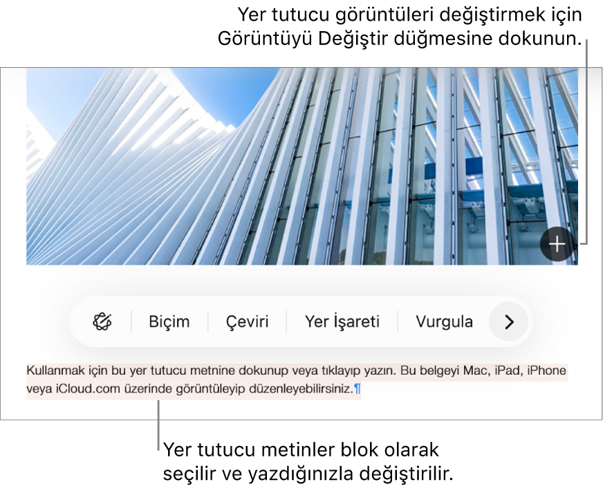 Yer tutucu metinler ve görüntüler.