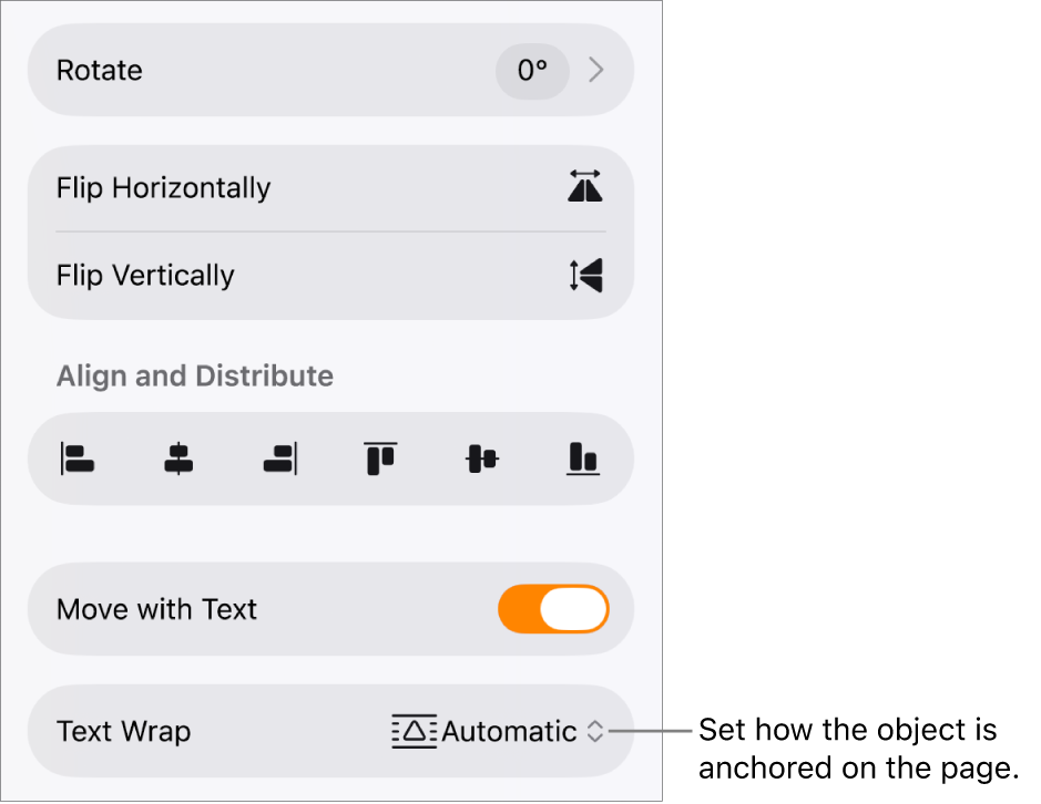 The Format controls with the Arrange tab selected and controls for Move to Back/Front, Move with Text and Text Wrap.
